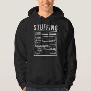 Turkey Stuffing Ingredients Food List Thanksgiving Hoodie