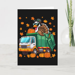 Turkey Sungles Driving Garge Truck Thanksgiving Dr Card