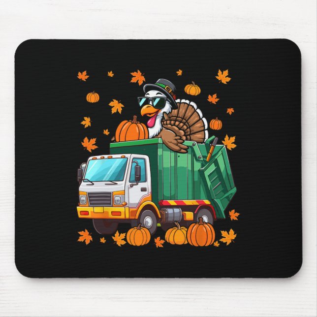 Turkey Sungles Driving Garge Truck Thanksgiving Dr Mouse Mat (Front)