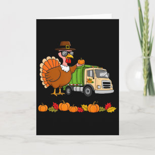 Turkey Sungles Driving Garge Truck Thanksgiving Tu Card