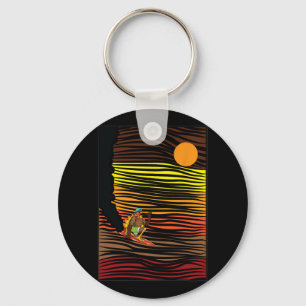 Turkey Surfing Thanksgiving Day Sport Fall Autumn  Key Ring