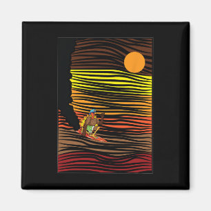 Turkey Surfing Thanksgiving Day Sport Fall Autumn  Magnet