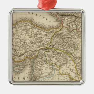 Turkey Syria map Metal Tree Decoration