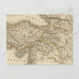 Turkey Syria map Postcard