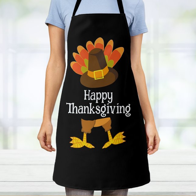 Turkey Tail & Legs Chef Thanksgiving Personalised  Apron (Creator Uploaded)