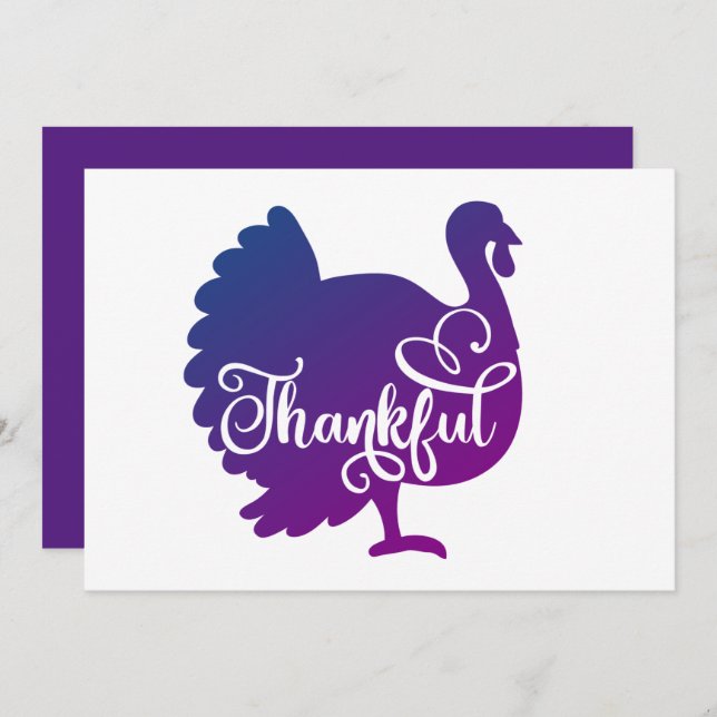 Turkey Thankful      Invitation (Front/Back)