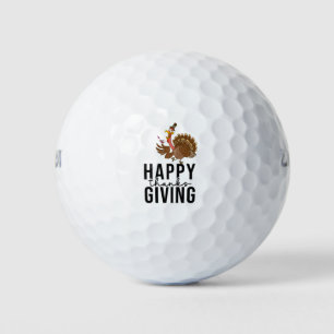 Turkey thanksgiving crew funny cute golfer golf balls