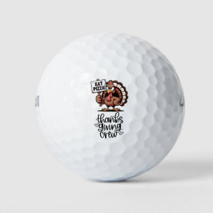 Turkey thanksgiving crew funny cute golfer golf balls