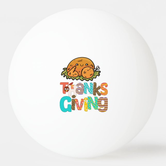 Turkey Thanksgiving Crew Funny  Ping Pong Ball (Front)