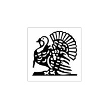Turkey Thanksgiving Decor Custom Rubber Stamp