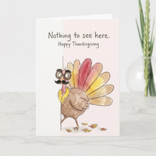 Turkey Thanksgiving Funny Gift Cute Fall Card