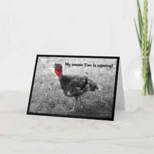 Turkey Thanksgiving Humour Holiday Card