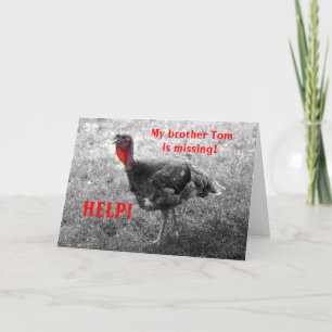 Turkey Thanksgiving Humour Holiday Card