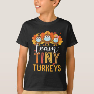 Turkey Thanksgiving Team Tiny Turkeys Nurse Fall N T-Shirt