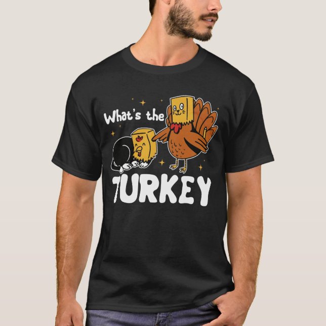 Turkey Thanksgiving Tee Cat Lover Gift Cute (Front)