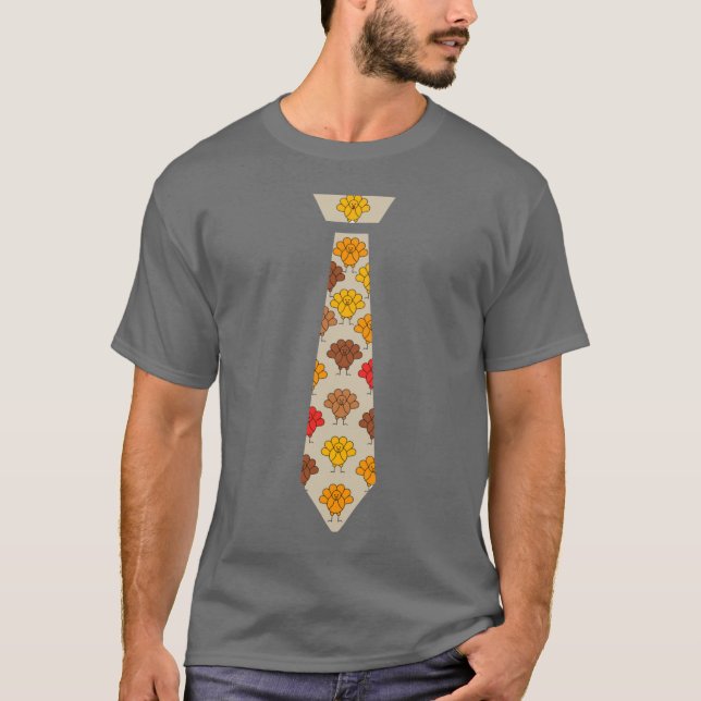 Turkey thanksgiving tie gift T-Shirt (Front)