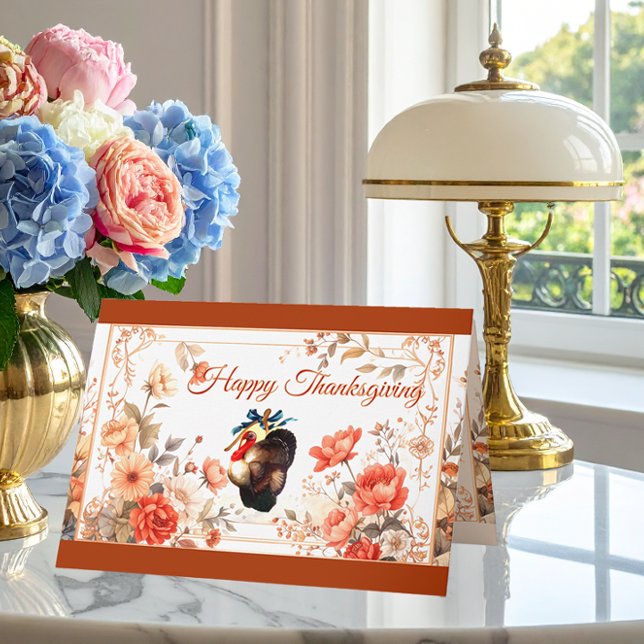 Turkey Thanksgiving Wishes Thank You Card (Creator Uploaded)