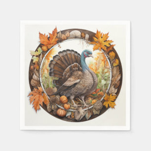 Turkey Tidings: Harvest Delights Napkin