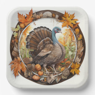 Turkey Tidings: Harvest Delights Paper Plate