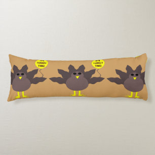 Turkey Time Thanksgiving Body Pillow