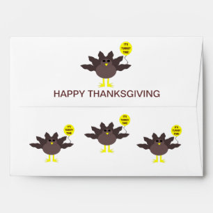 Turkey Time Thanksgiving Customisable Envelopes