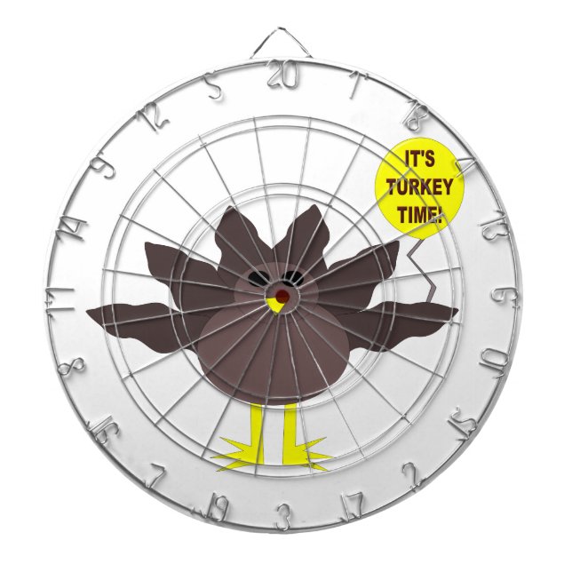 Turkey Time Thanksgiving Dart Board (Front)