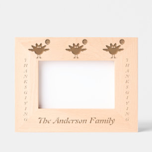 Turkey Time Thanksgiving Etched Frames