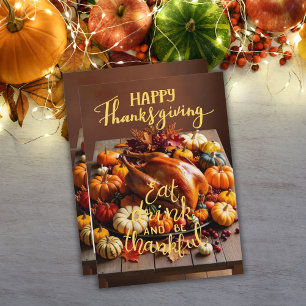 Turkey time: Thanksgiving Holiday Card