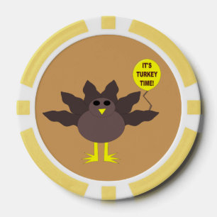 Turkey Time Thanksgiving Poker Chips