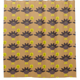 Turkey Time Thanksgiving Shower Curtain