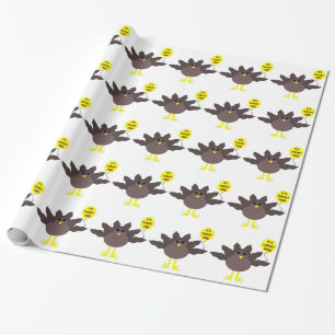 Turkey Time Thanksgiving Wrapping Paper