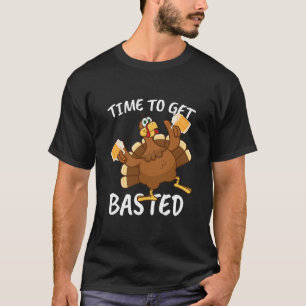Turkey Time To Get Sted Retro Happy Thanksgiving M T-Shirt