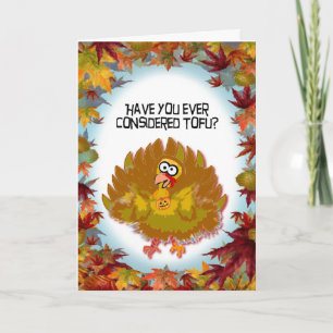 Turkey Tofu thanksgiving card