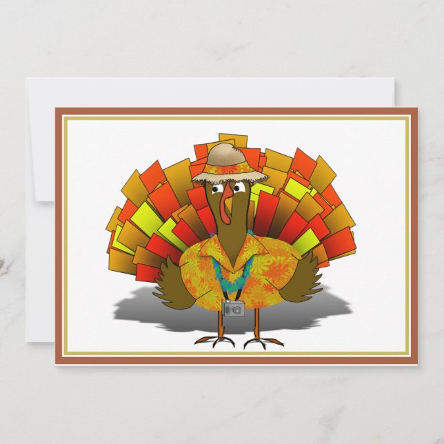 Turkey Tourist on Vacation Invitation (Front)