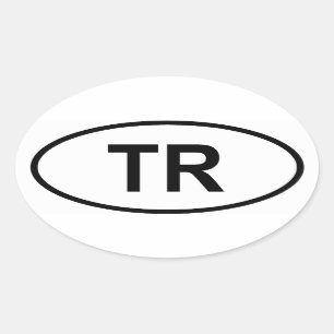 Turkey "TR" Oval Sticker