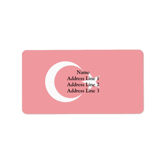 Turkey, Trinidad and Tobago flag Label (Front)