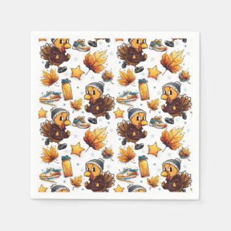 Turkey Trot Fun Run 5K Thanksgiving Running Napkin