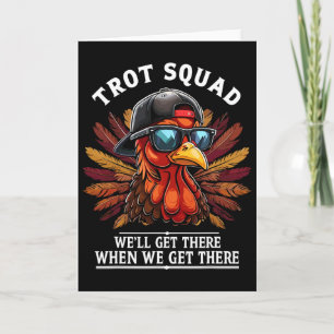 Turkey Trot Gear Thanksgiving Funny Running Costum Card