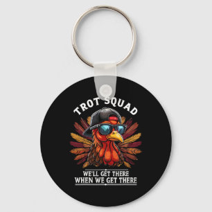 Turkey Trot Gear Thanksgiving Funny Running Costum Key Ring