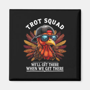 Turkey Trot Gear Thanksgiving Funny Running Costum Magnet