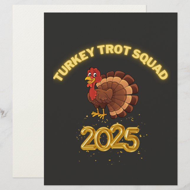 Turkey Trot Squad 2025 Custom Letterhead (Front/Back)