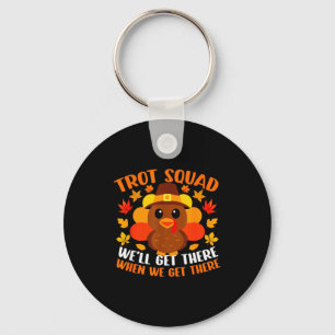 Turkey Trot Squad Shirt Funny Fall Autumn Thanksgi Key Ring