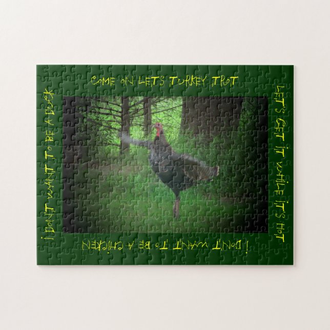 Turkey Trot vs.Chicken Dance vs. Turkey Trot ... Jigsaw Puzzle (Horizontal)