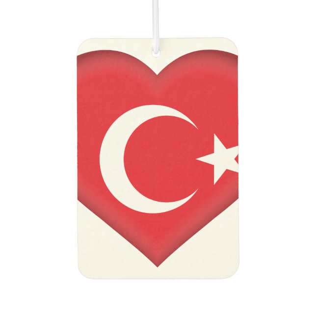 Turkey (Turkish) Flag Car Air Freshener (Front)