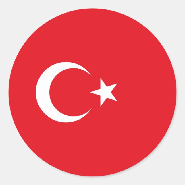 Turkey – Turkish Flag Classic Round Sticker (Front)