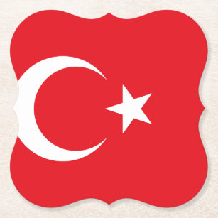 Turkey (Turkish) Flag Paper Coaster
