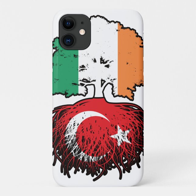 Turkey Turkish Irish Ireland Tree Roots Flag Case-Mate iPhone Case (Back)