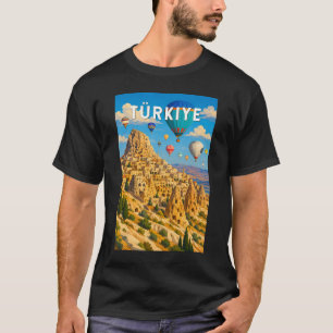 Turkey Turkiye Illustration Travel Art Vintage T-Shirt