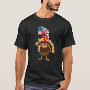 Turkey USA Flag Thanks Giving American  Thanksgivi T-Shirt