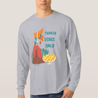 Turkey Vibes Only Paper Plate T-Shirt